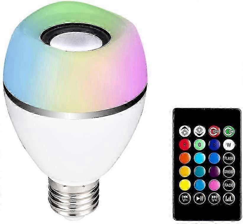 Led Smart Bulb Bluetooth Speaker Music Synchronous Color Changing Light Wireless Remote Control Bulb Led Smart Music Bulb Stereo Speaker With Remote