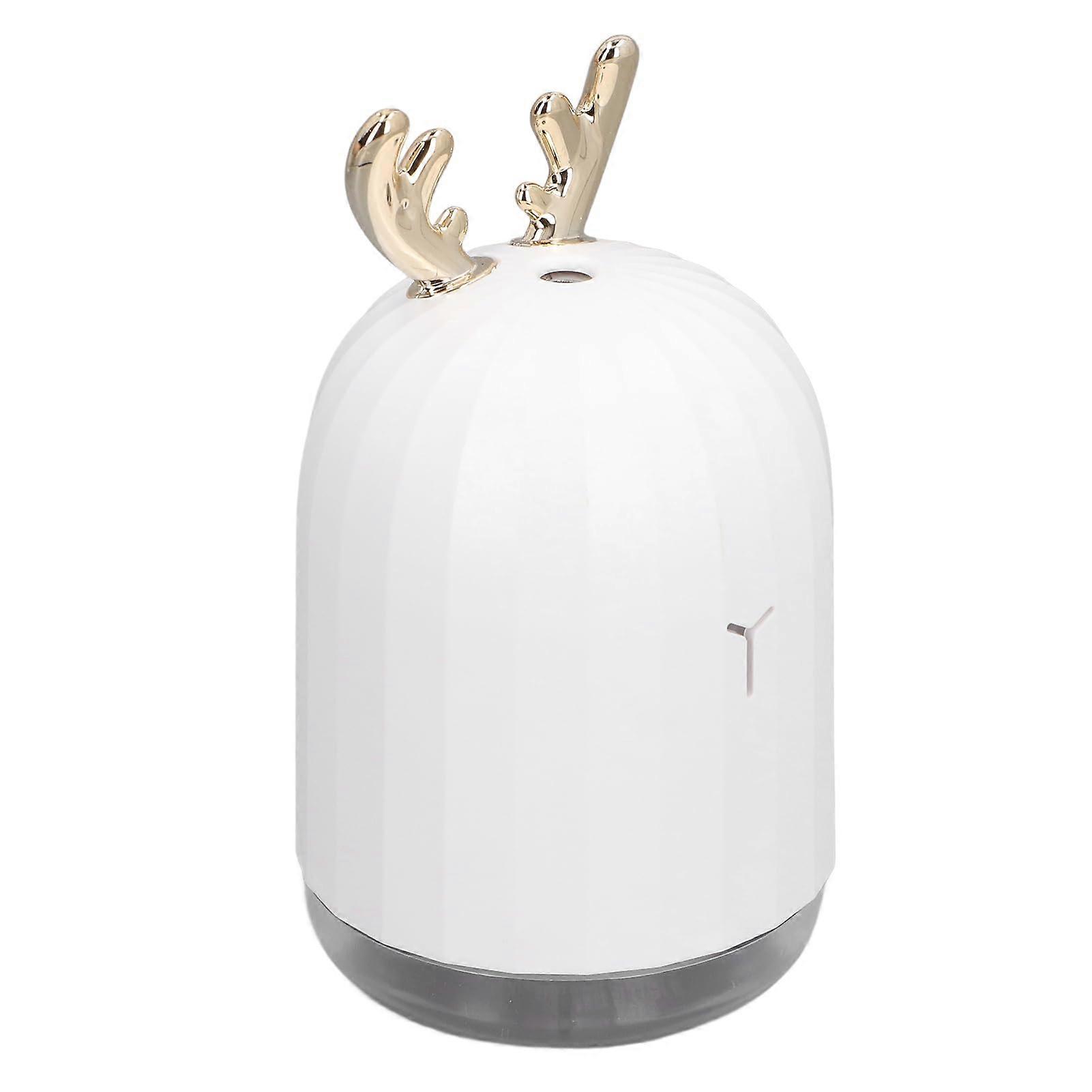 Humidifier, White Deer Shaped 220ML USB Air Humidifier with 7 Color Night Light for Car and Home Use