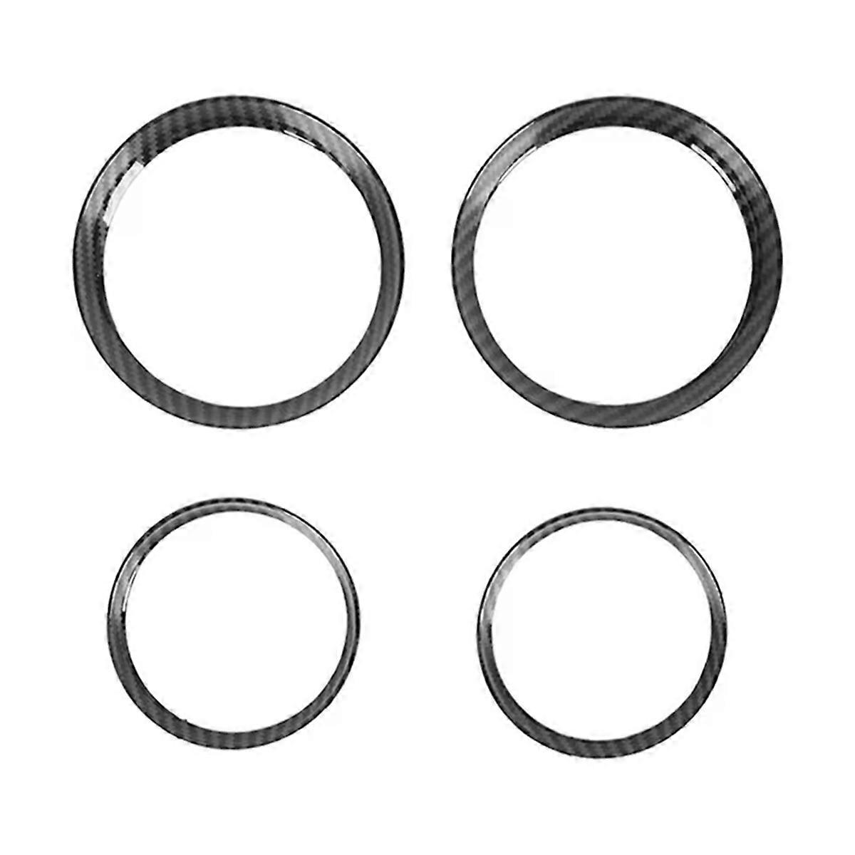 4Pcs/Set Car Air Vent A/C Outlet Trim Ring Cover Carbon Fiber Look for R56 2006-2013