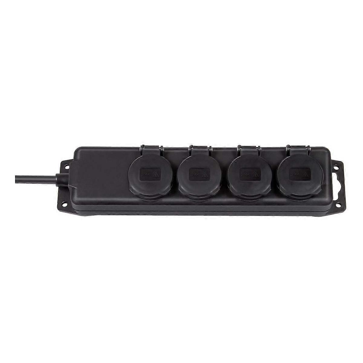 Multi-socket outlet with 4 Type F 2m sockets IP44