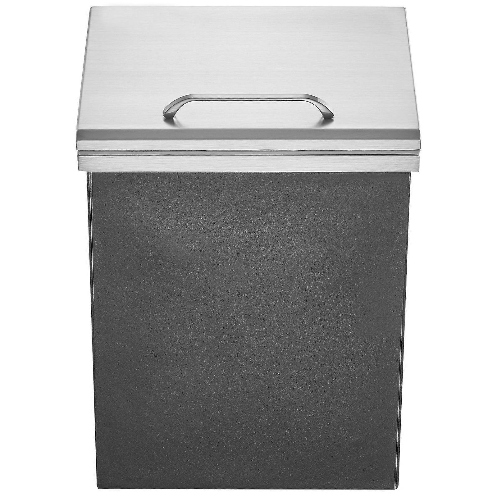 Πτώση στο στήθος πάγου, 14 "L x 12" W x 18 " H ψύκτης πάγου από ανοξείδωτο χάλυβα, εμπορικός κάδος πάγου με αρθρωτό κάλυμμα, 40 qt υπαίθρια κουζίνα Ice Bar
