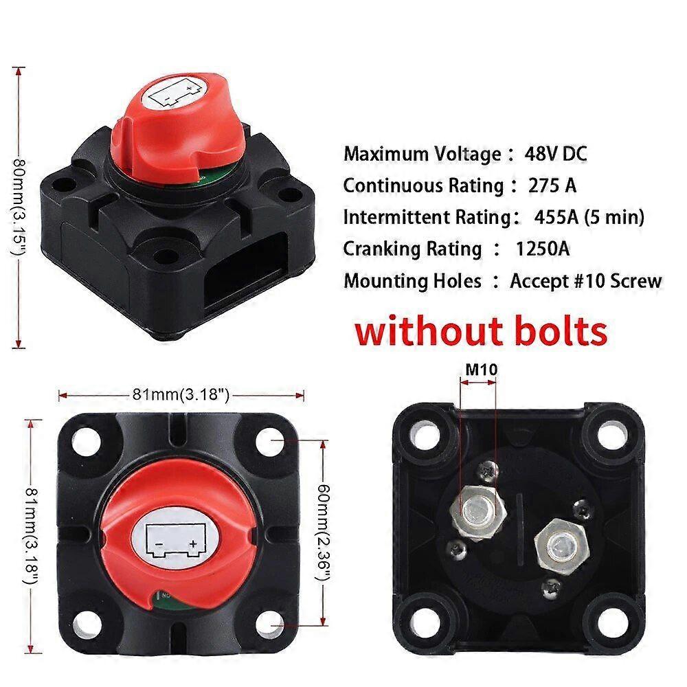 200A 800A 48vBattery Disconnect Switch Mass Rotary Isolator Switches Single Circuit For Rv Switch Camping Car Boat/Caravan/Yach