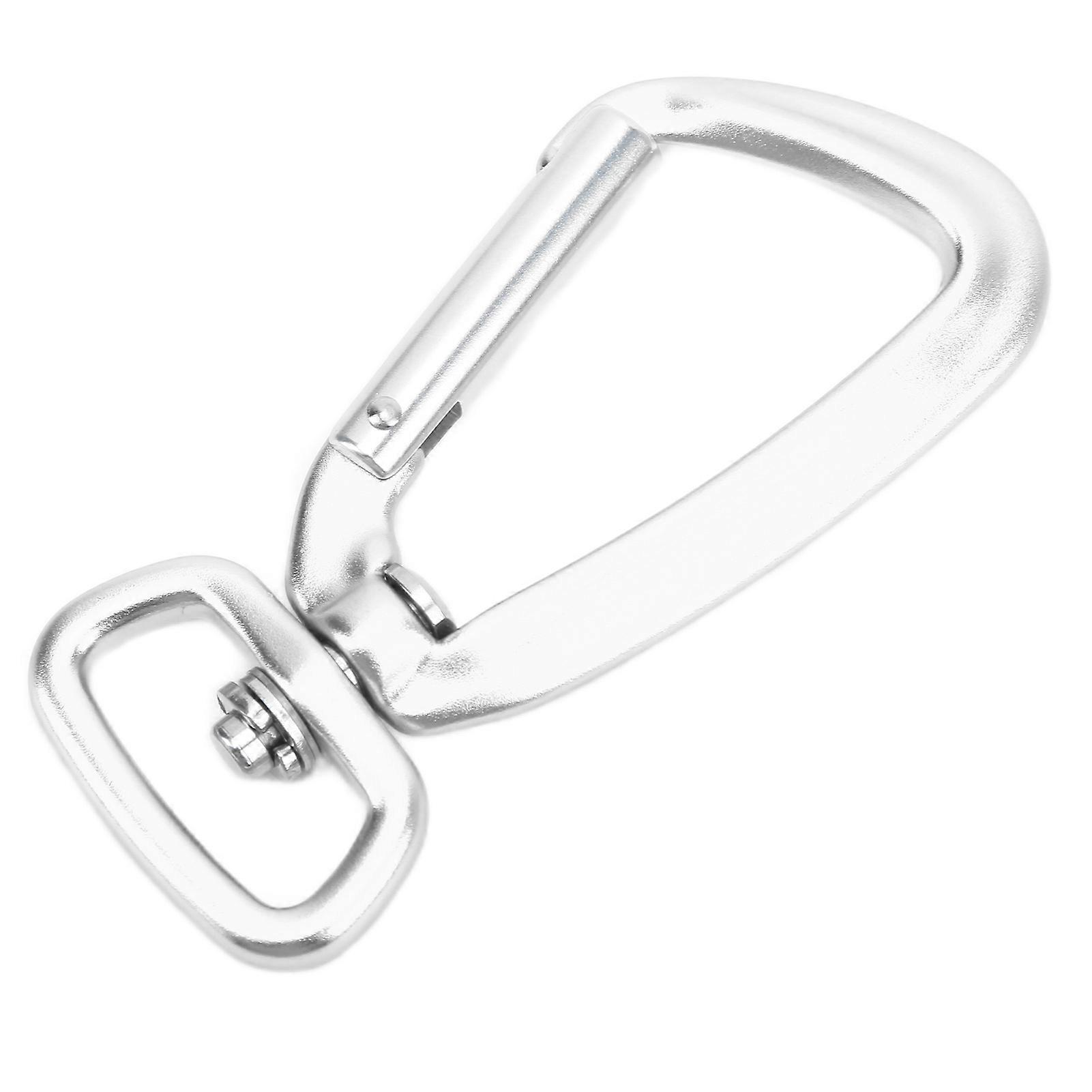 Rotating Aluminum Alloy Snap Hook 400kg Silver Square D Ring