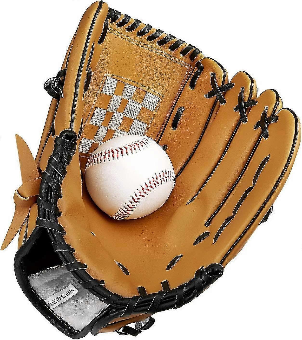 野球グローブストラップ、スポーツバッティンググローブ、野球PUレザー左ハンドキャッチャー12.5インチジュニアアダルト