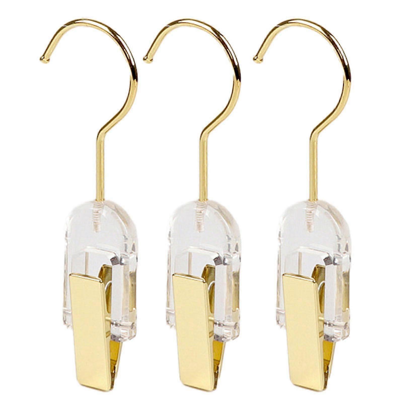 Large Hook Clip Set 3pcs Curtain Clips With Hooks Portable Metal Drying Clip Hanger