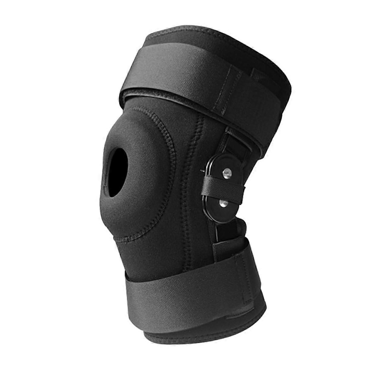 1Pc Breathable Knee Wrap with Support Comfortable Pad for Running and Sports Elastic Knee Support Brace Black