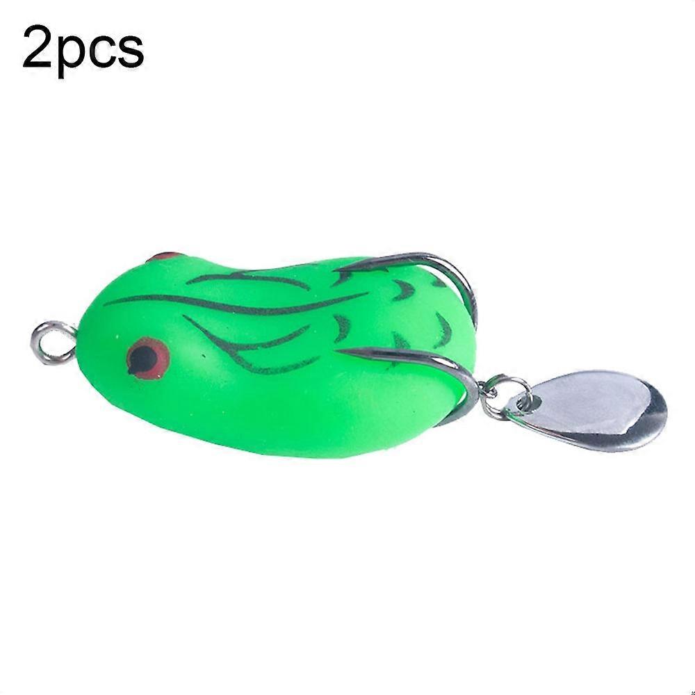 2 PCS HENGJIA Lure Sequins Double Hook Thunder Frog, Specification: 5cm 14g