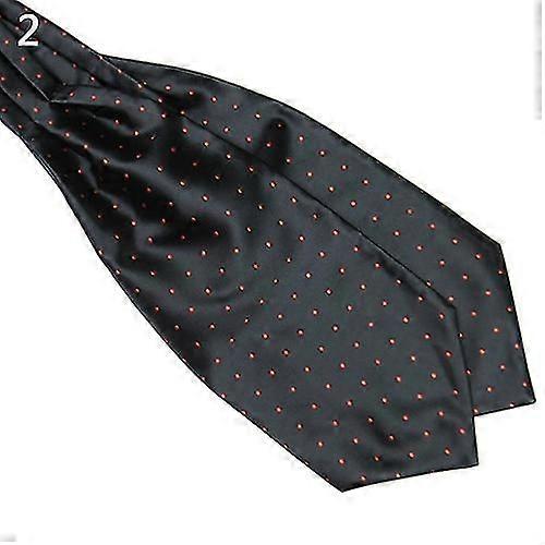 Herremode Glat Polka Dots Print Ascot Slips Hals Slips Silke Blend Tørklæde Cravat