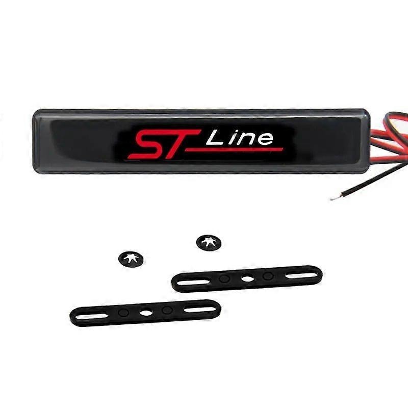 Car Exterior Decor Light LED Front Hood Grille ST Line Emblem Badge Accessories For Ford Kuga Mk2 Mk3 Mk4 Focus Puma Fiesta