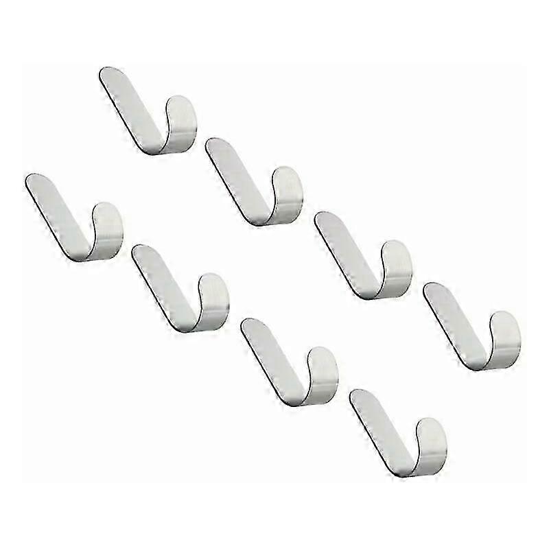 4PC Stainless Steel Self Adhesive Wall Hooks for Bathroom and Kitchen