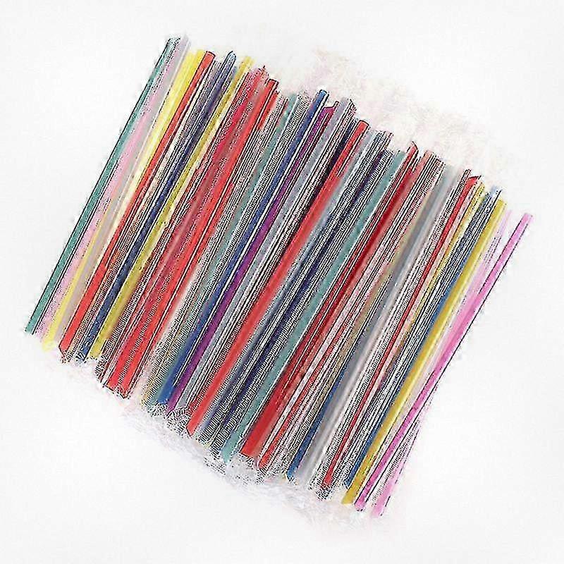 100pc Clear Disposable PP Drinking Straws Individually Wrapped for Parties and Beverages