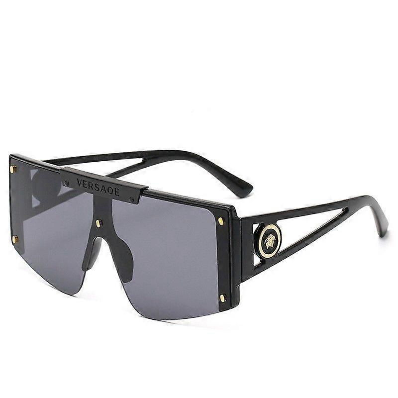 Oversized vierkante flat top schild zonnebril een stuk frameloze stijlvolle vrouwen mannen tinten