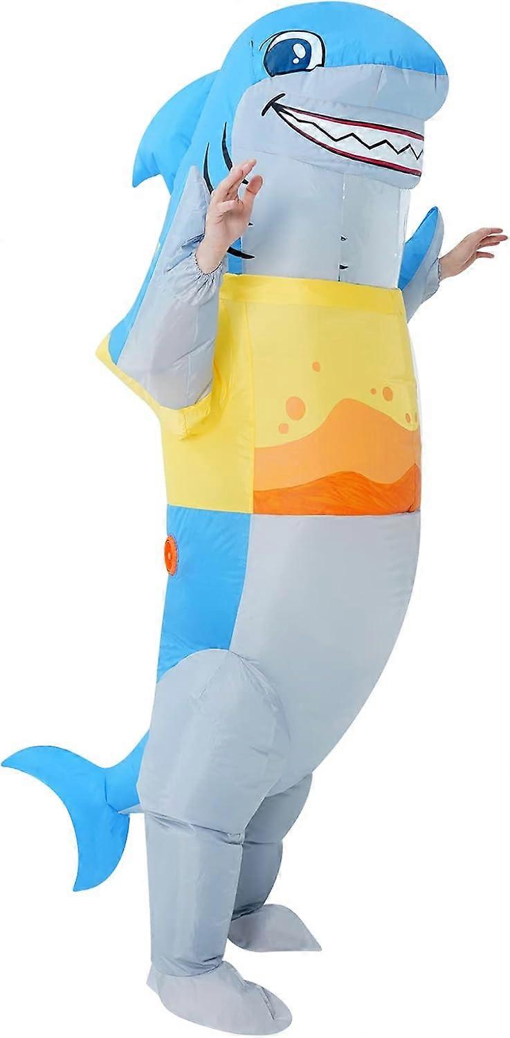 Inflatable shark suit, adult