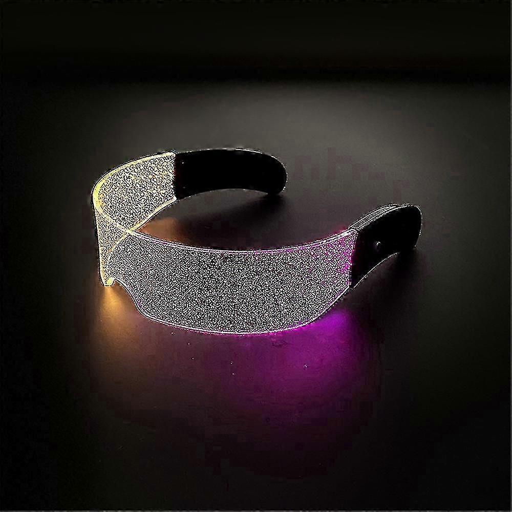 Futuristic LED Glasses Glow Adjustable Cyberpunk Glasses Multi-modes for Party