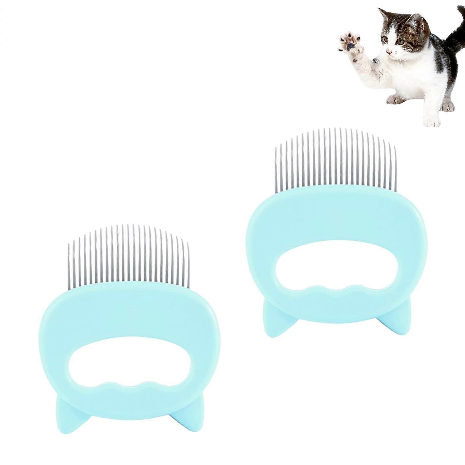 Cat Massage Shell Comb Pet Grooming Tools Multifunctional Cat Massage Comb Cat Shell Comb For Removing Loose, Tangled Cat Hair (2Pack)