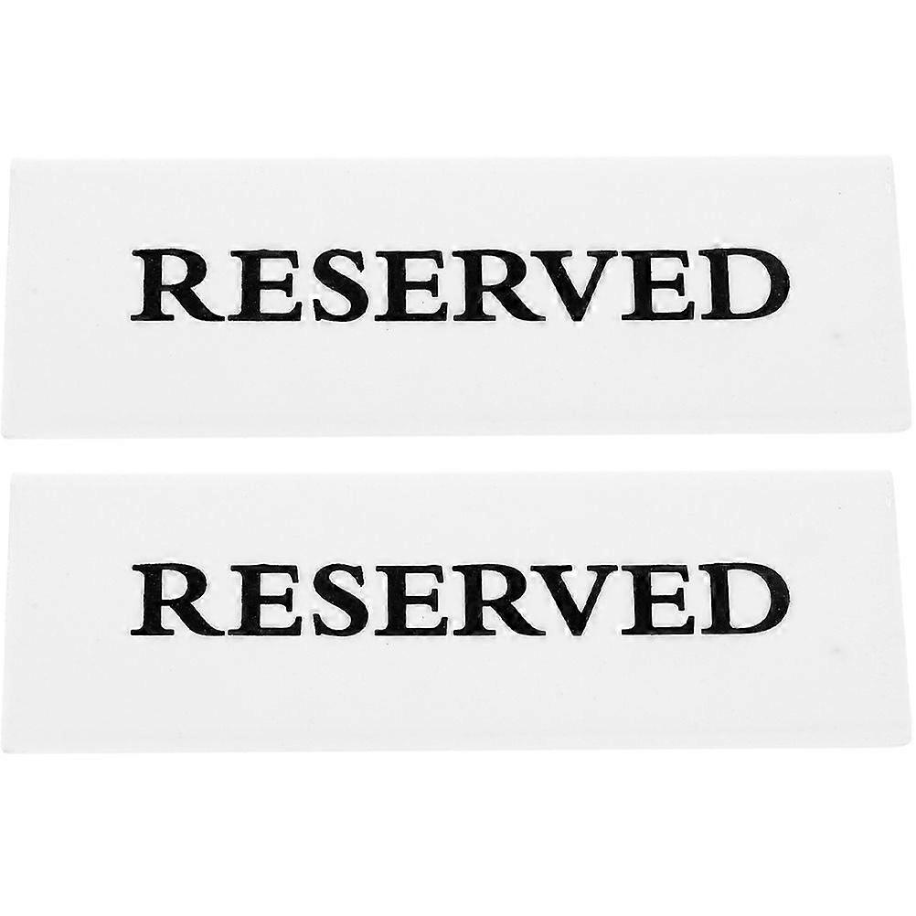 2Pcs Reusable Sign Restaurant V Shaped Reserved Sign Decorative Table Reserved
