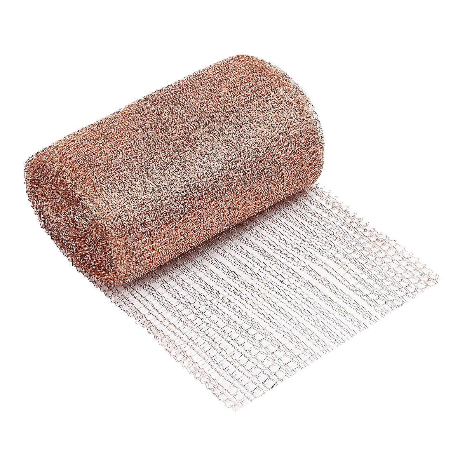 Copper Mesh 9 m x 12.7 cm Roll, Cuttable Knitted Filter Net, Distilling, Pest Barrier Against Snails, Insects, Mice