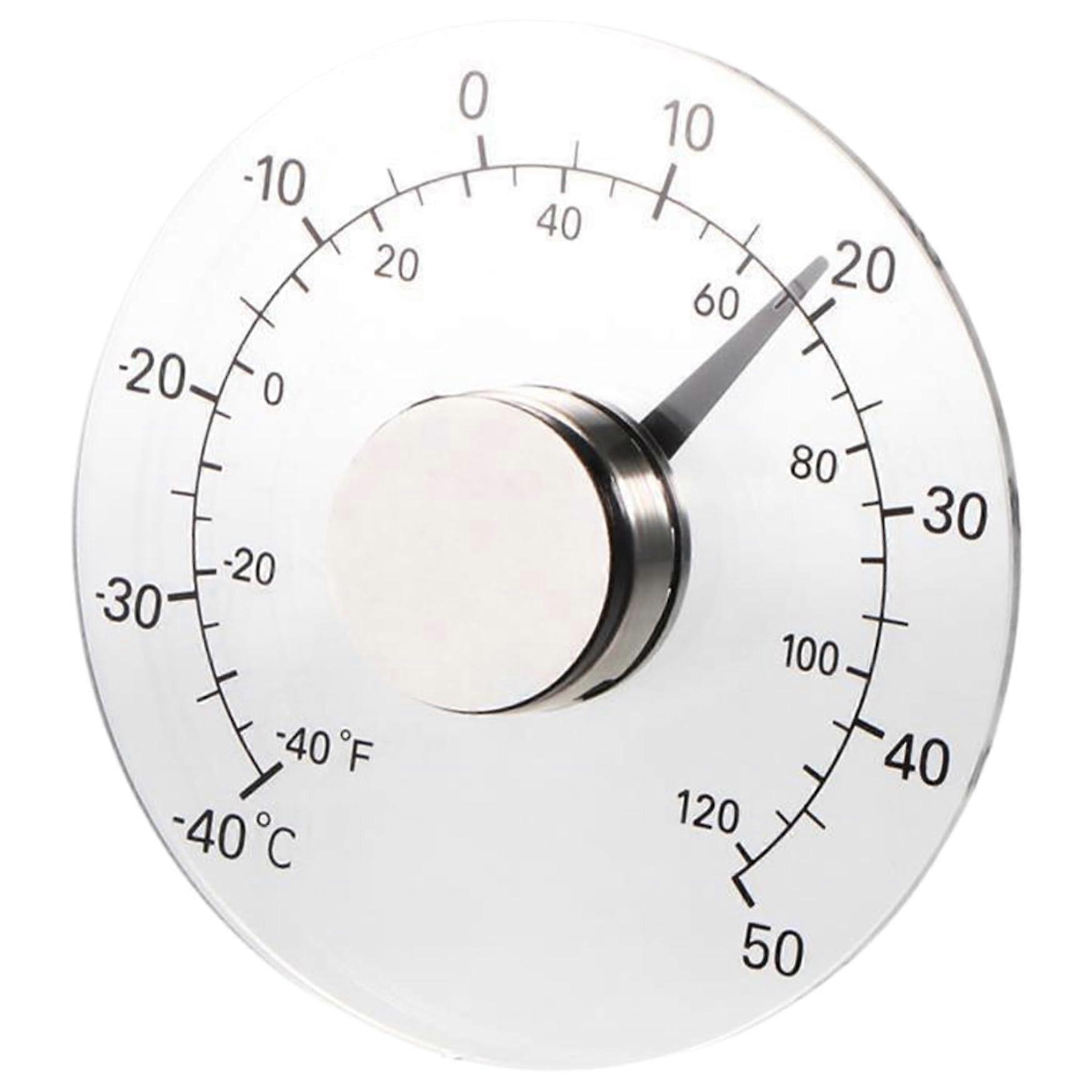 Outdoor Thermometer 4 Inch Waterproof Stick-On Adhesive Transparent Window Portable Weather Temperature Sensor