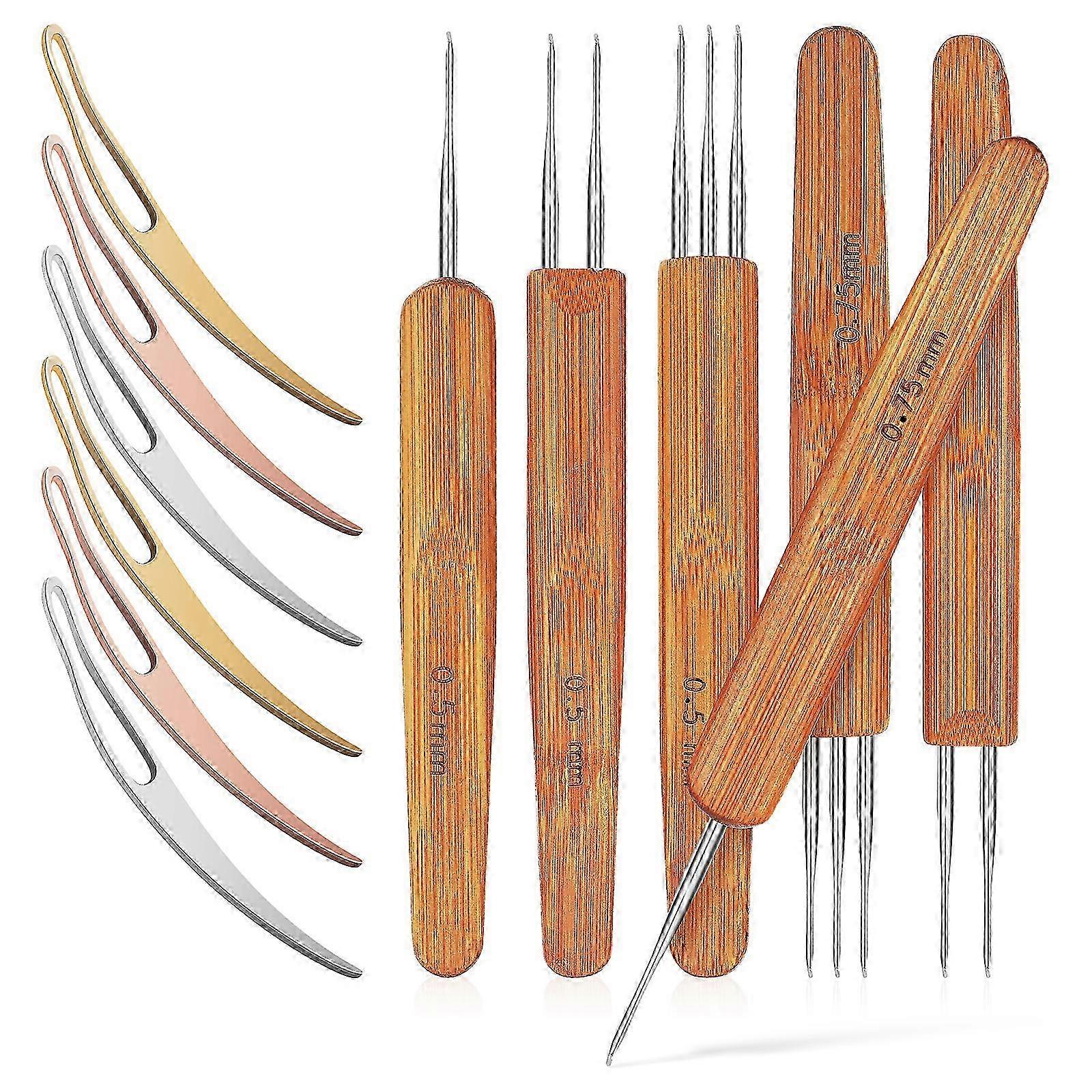 2 Sets Crochet Needles for Dreadlocks & Braiding Hair Tools