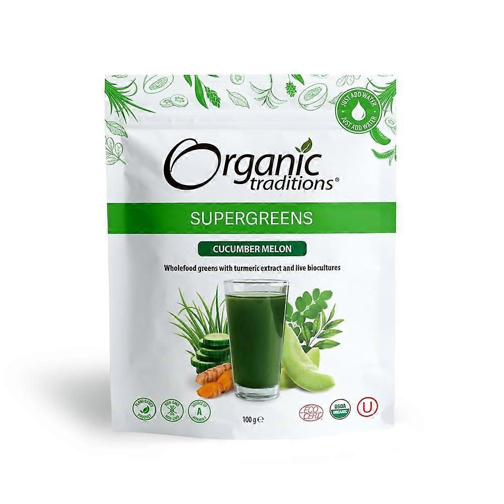 Organic Traditions 有机超级蔬菜配黄瓜和甜瓜 100g