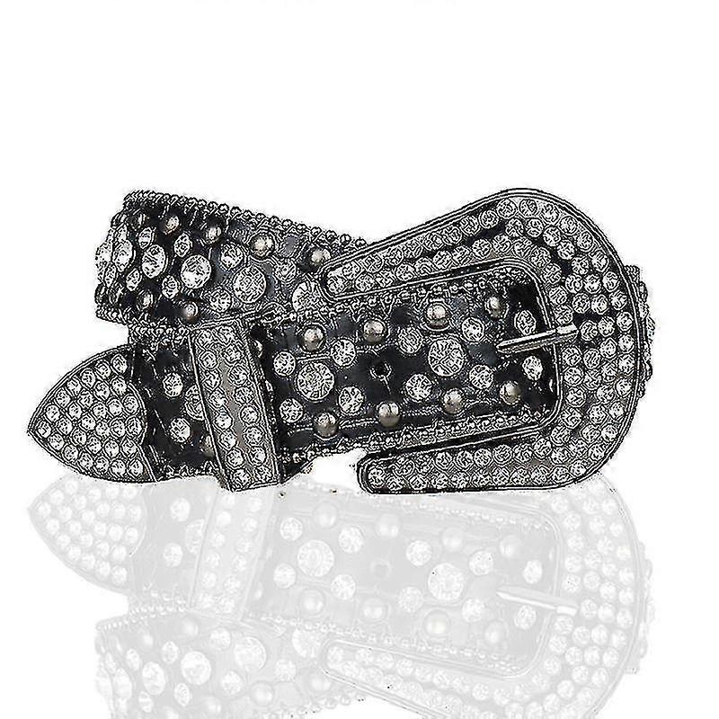 Unisex strassi nastoitettu vyö farkkuihin muoti All-match vyötärönauha lisävaruste