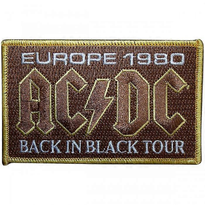 AC/DC Europe 1980 Back In Black Tour Iron On Patch
