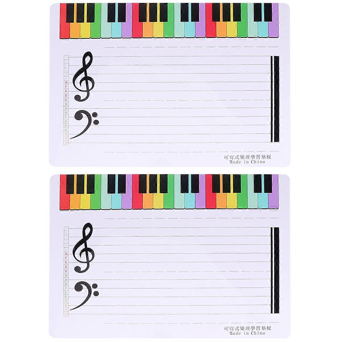 Magnetic Erasable Whiteboard for Music Practice 2pcs, Smooth Writing Surface, Safe for Classroom and Home Use