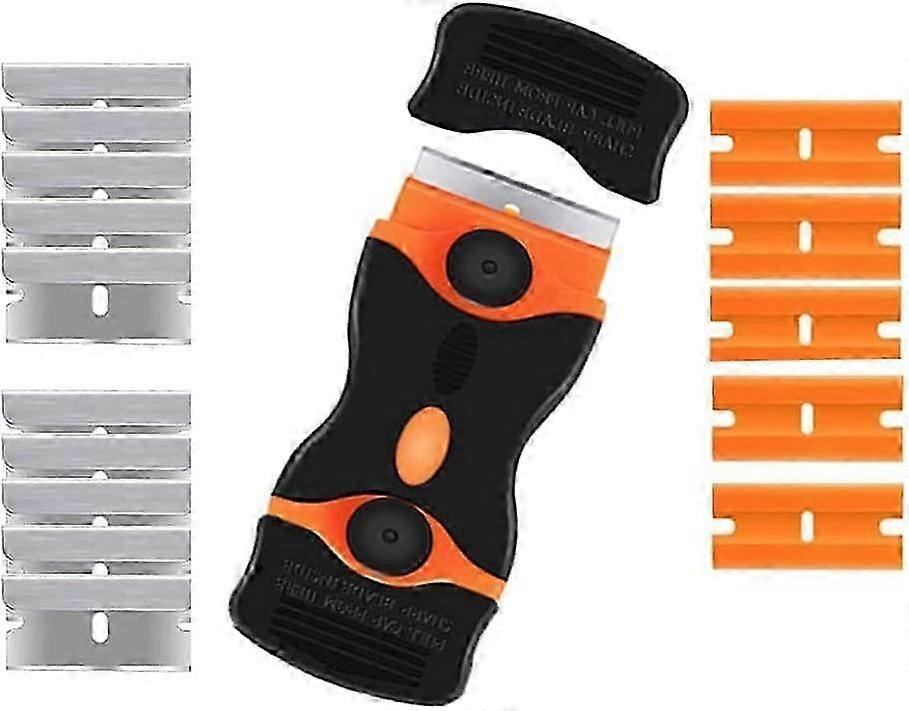 Double Edge Razor Blade Scraper, Multi-Purpose Scraper Cleaning Tool for Removing Paint, Glue, Putty, Or Adhesives From Various Surfaces, Ergonomic