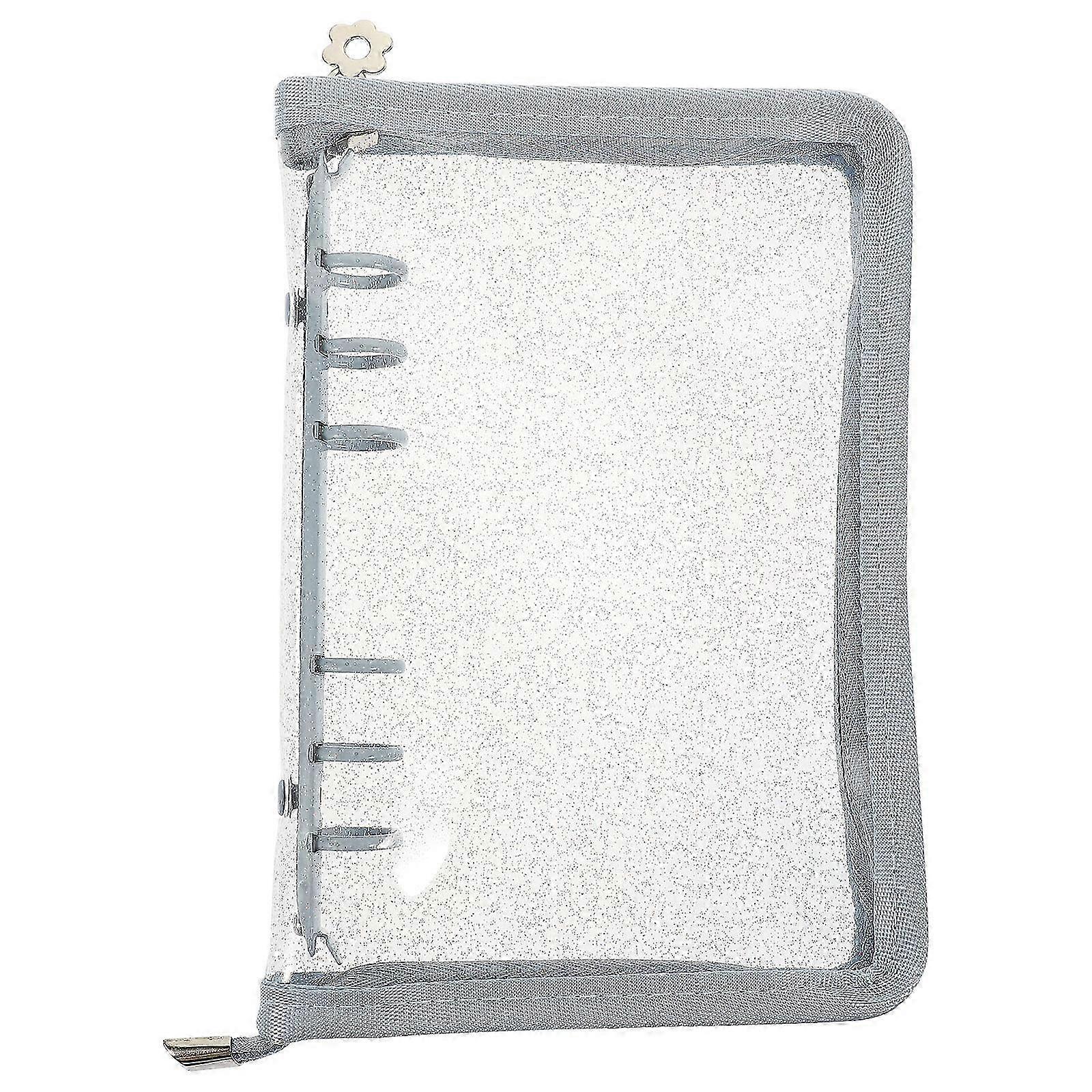 A5 Hard Cover Zipper Binder Notebook Case - Sky Blue 21x14cm