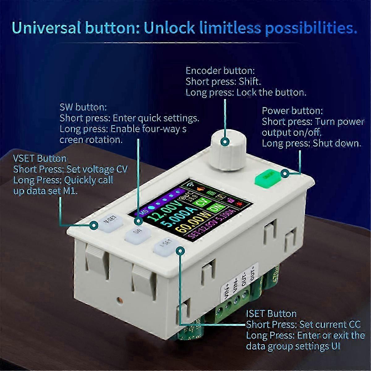 SK60S Adjustable DC Regulated Power Supply+433M Kit Constant Voltage Constant Current 5A 60W Step-DoWhite SZRH
