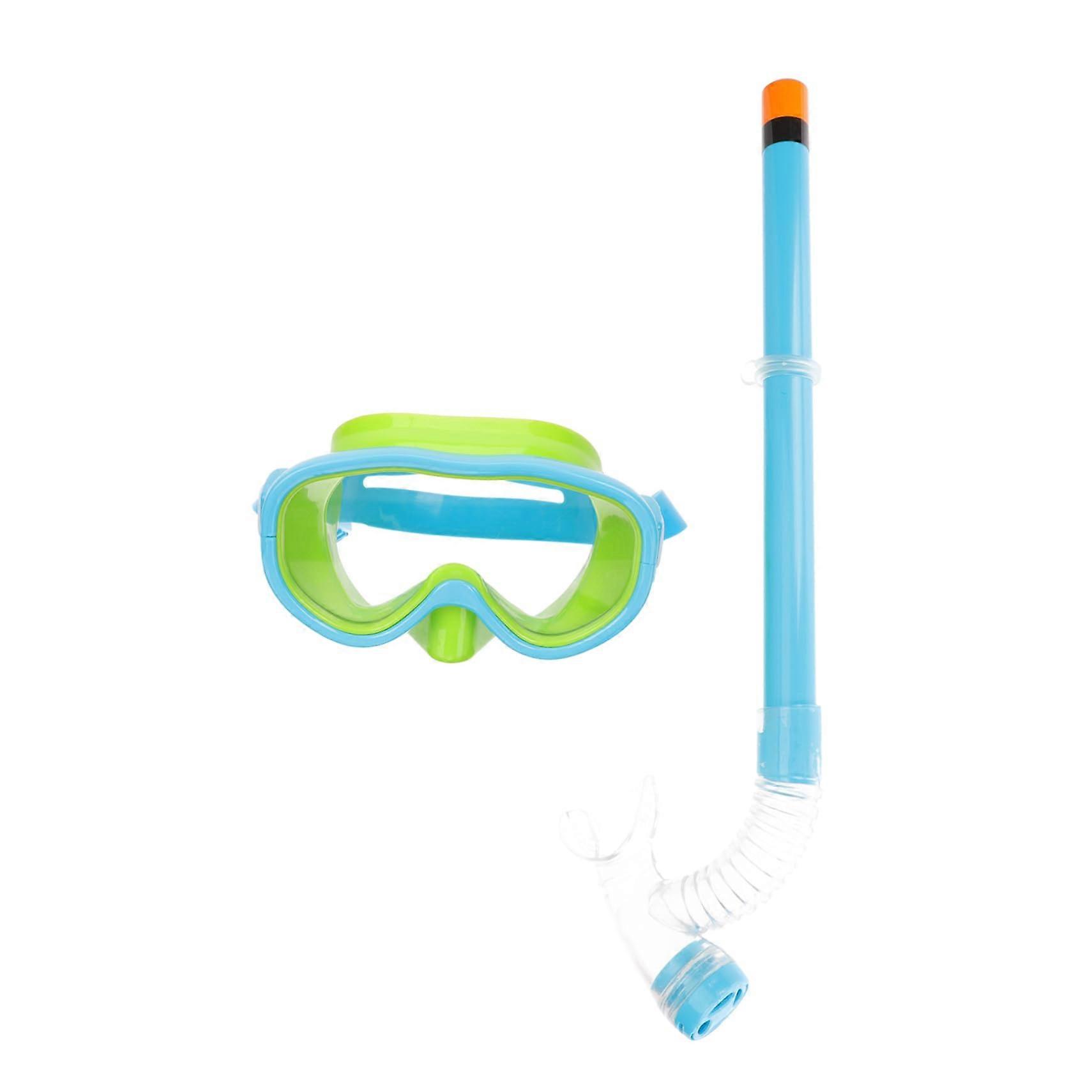 1 Set Snorkel Set with Diving Mask Field of View Adjustable Silicone Strap Fog Free and LeakProof Snorkelling Accessories for Years for Swimming
