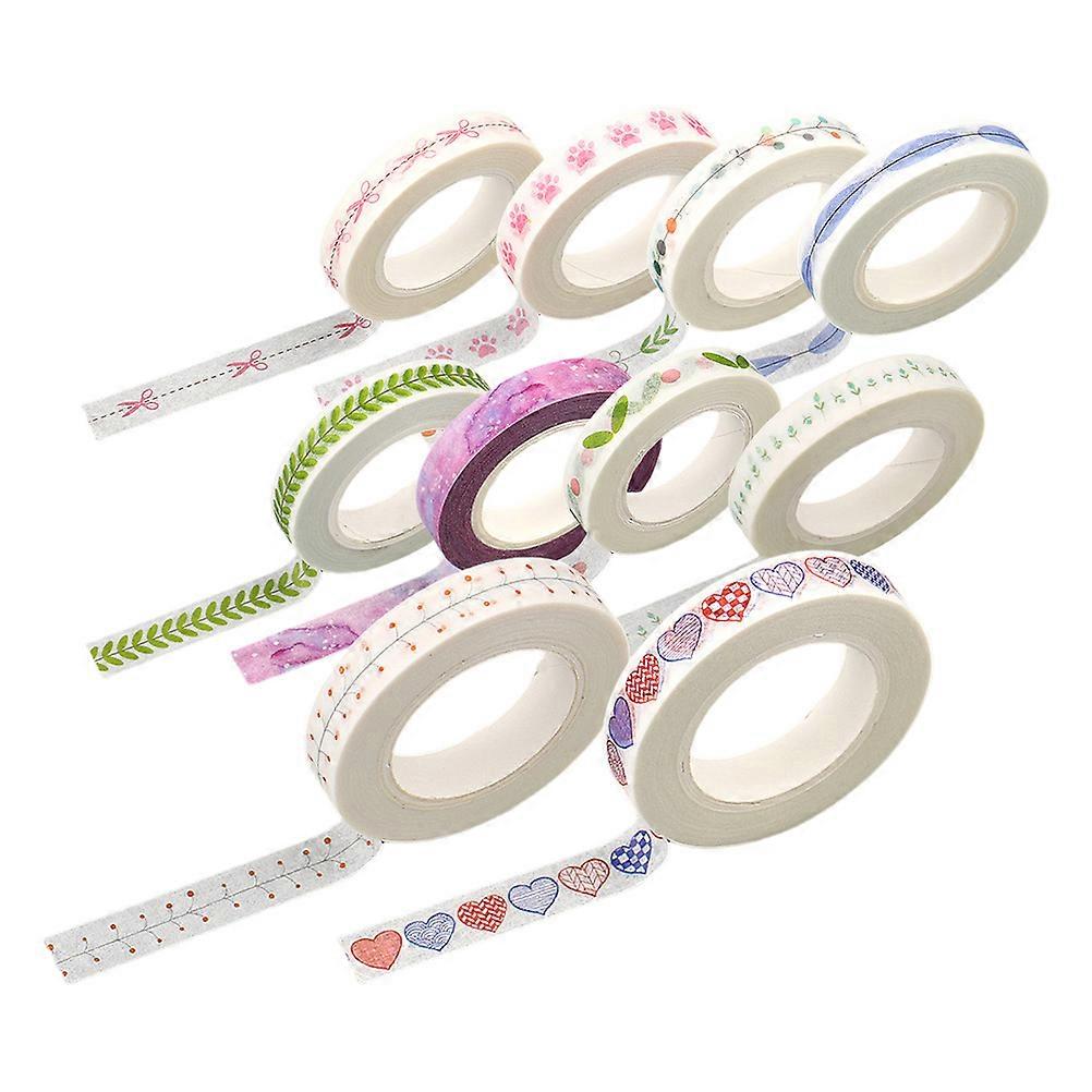 Fita Washi para Scrapbooking Scrapbook Fita Presente Envolvimento Comprimento Estilo Simples 10 Rolos