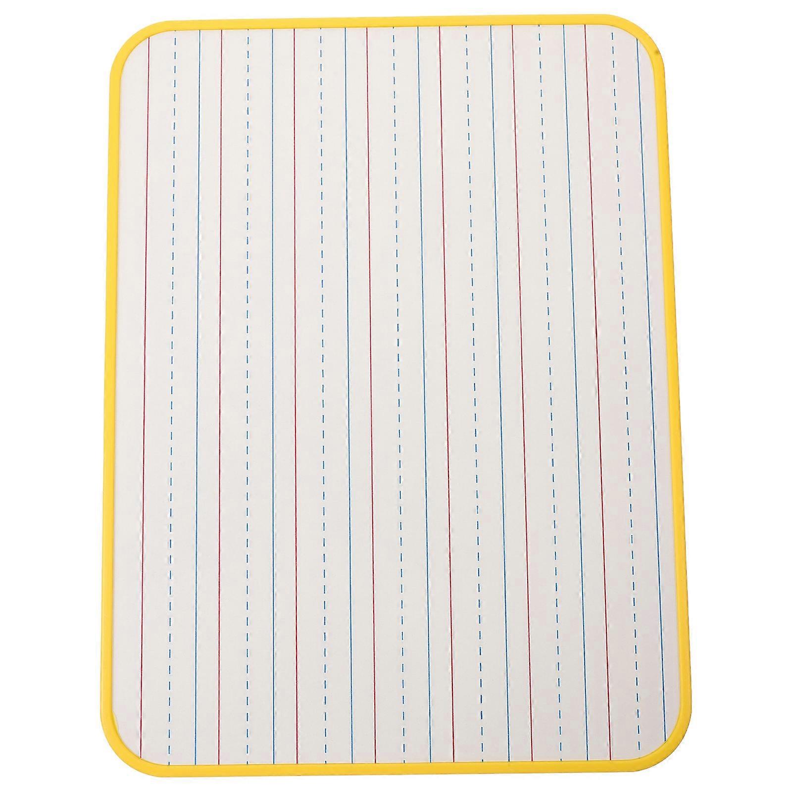 Dry Erase Board Double Sided Whiteboard Indoor Outdoor Classroom Educational Tool Rectangular Yellow Writing Reusability 1Pack