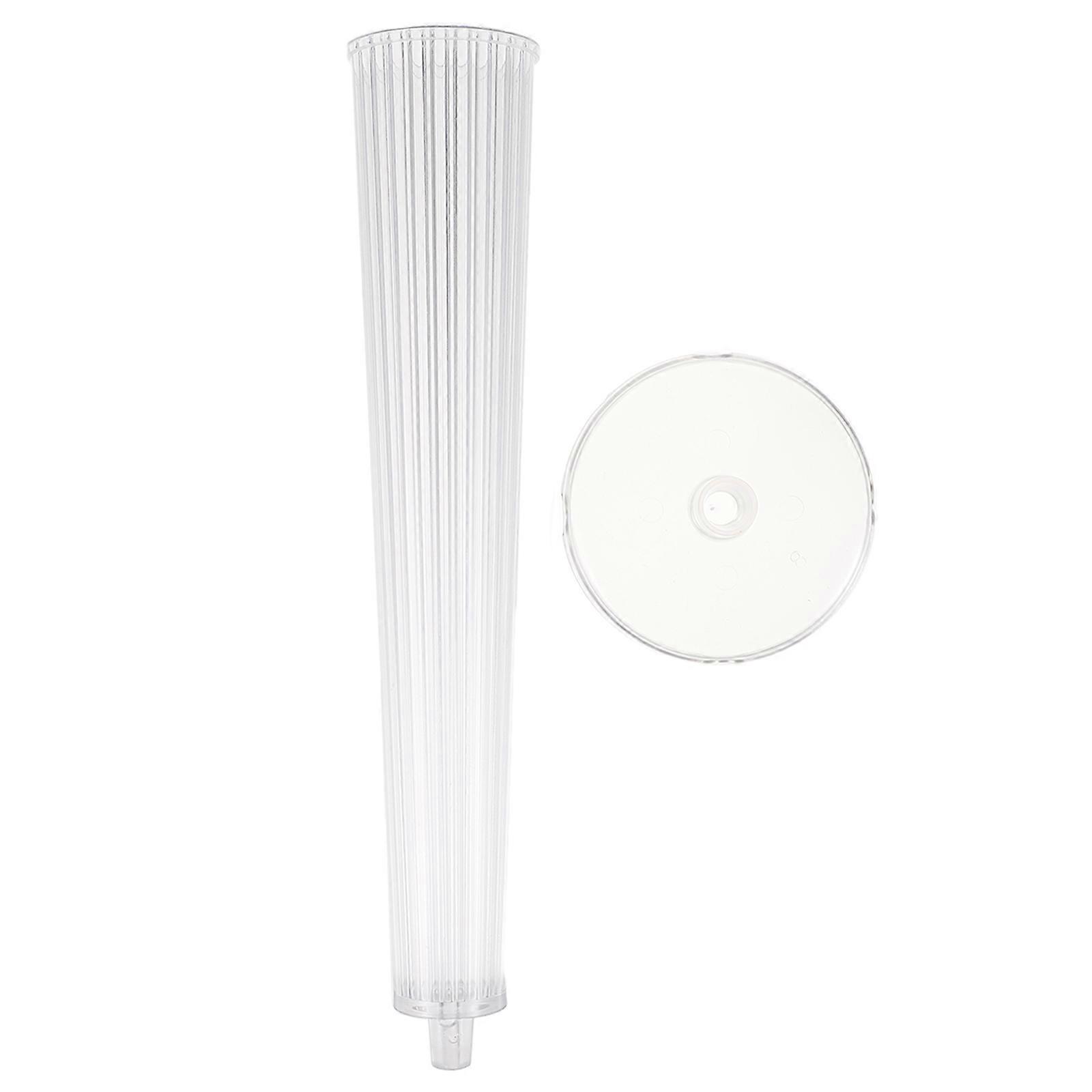 Plastic Candle Mold for DIY Use Transparent Reusable with Smooth Interiors and Rib Pattern