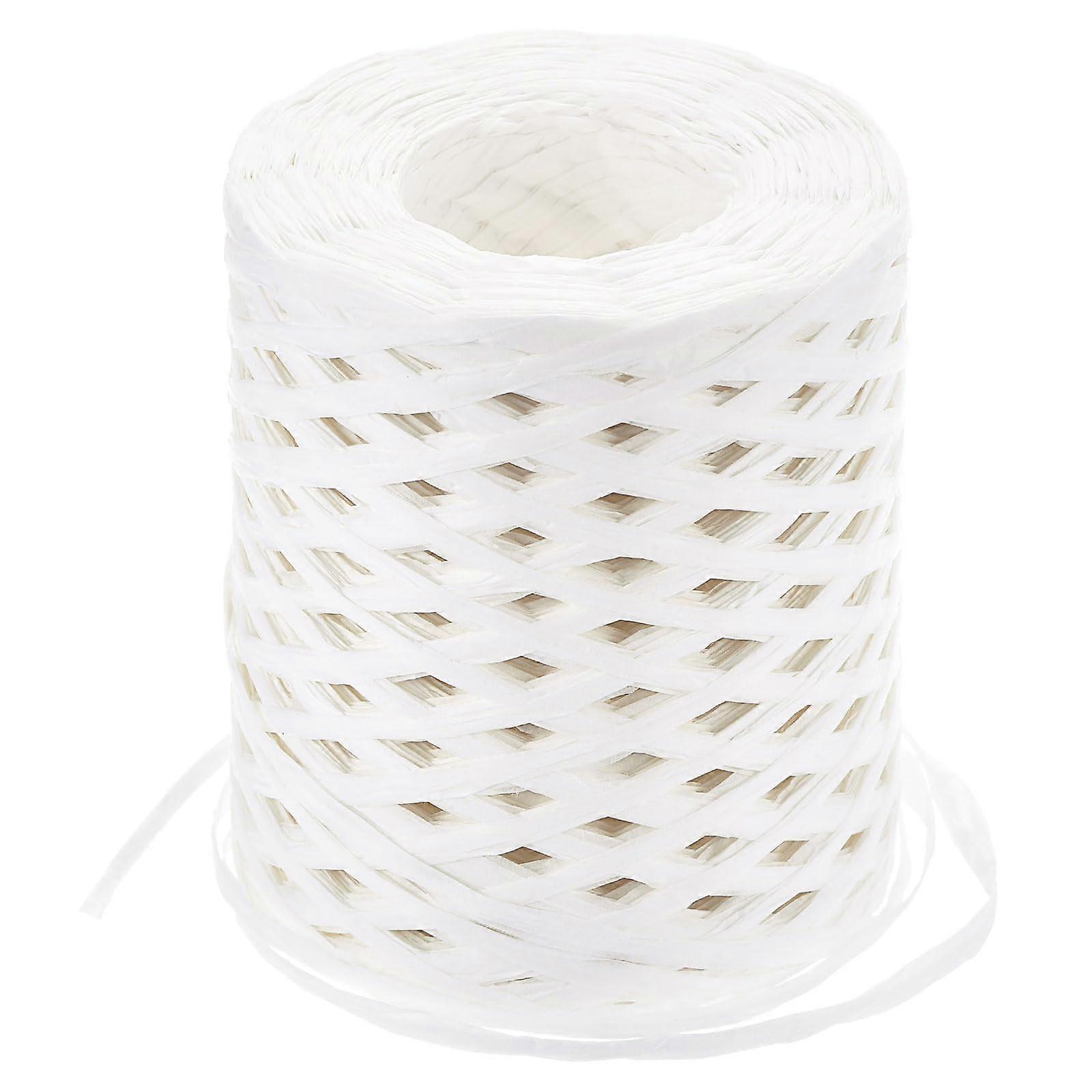 Raffia Paper Raffia Ribbon, 1/4 Inch, 218 Yards Raffia String Wrapping Paper Raffia for Gifts, DIY Crafts, White