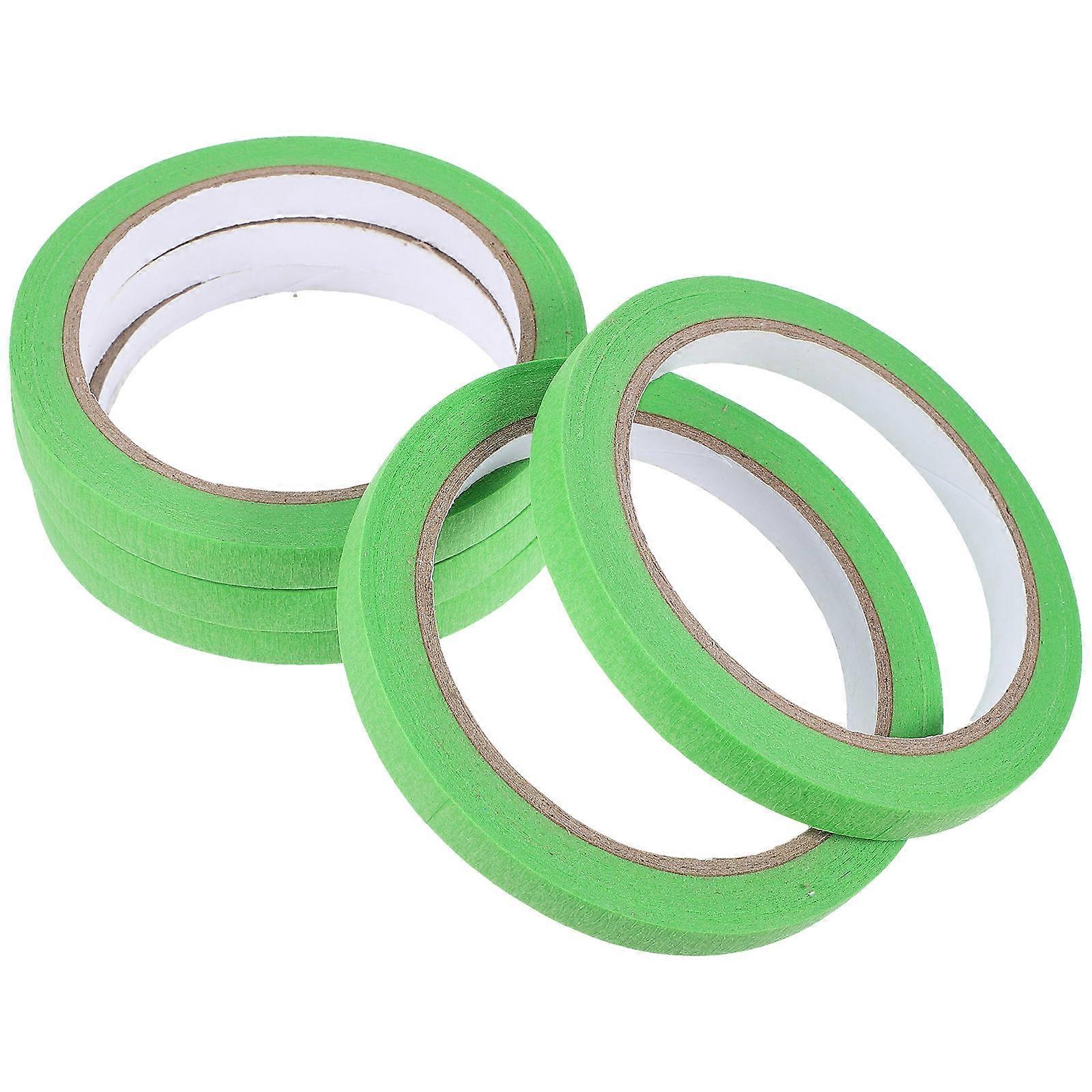 5 Rolls Decorative Masking Tape for Painting, Crafting, Wrapping – Lightweight, Adhesive, Hand Tearable Creative Paper Tape for DIY Projects and