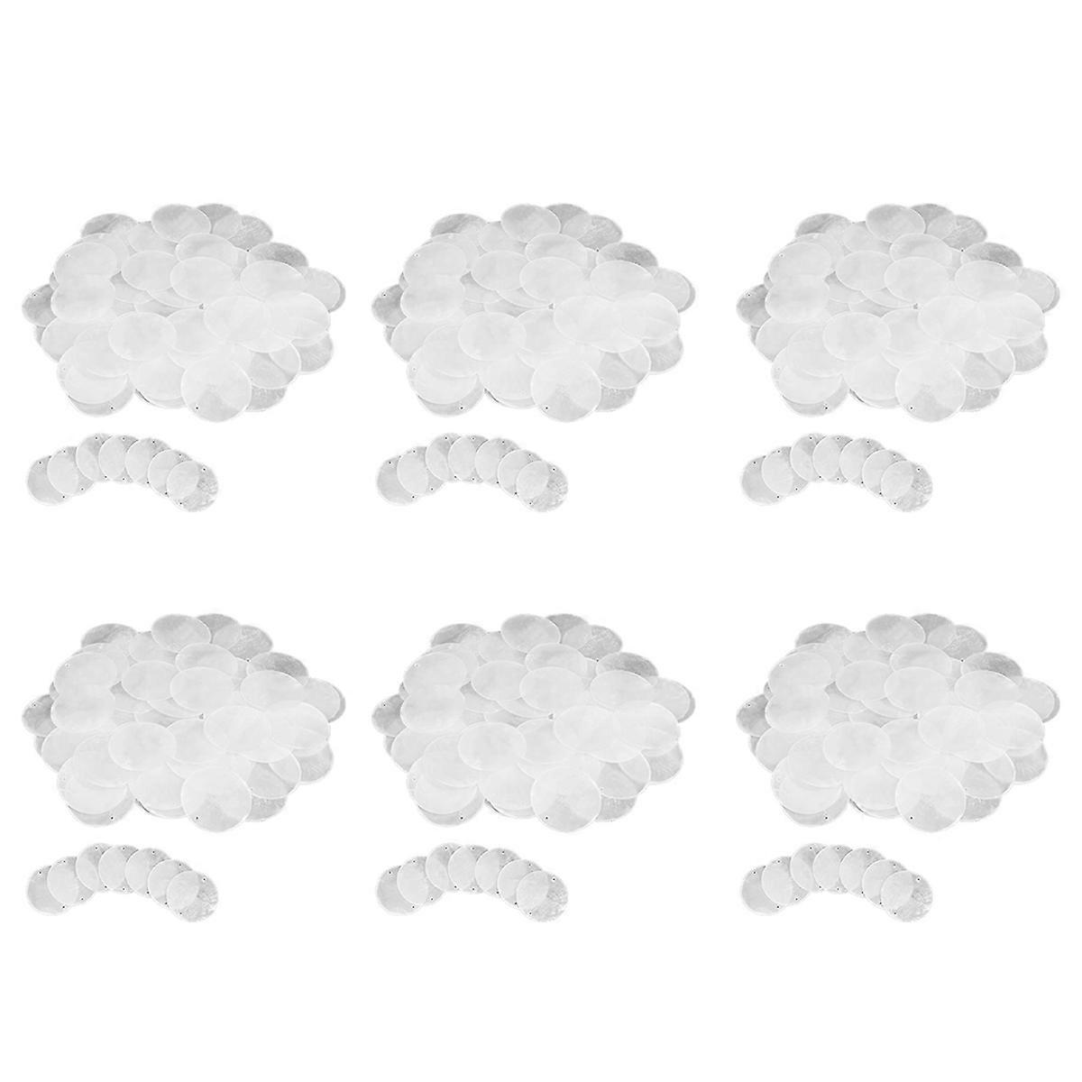 360Pcs 2 Inch Round Capiz Shells with 2 Holes Round Natural Shell White Shells for Wind Chimes Jewel