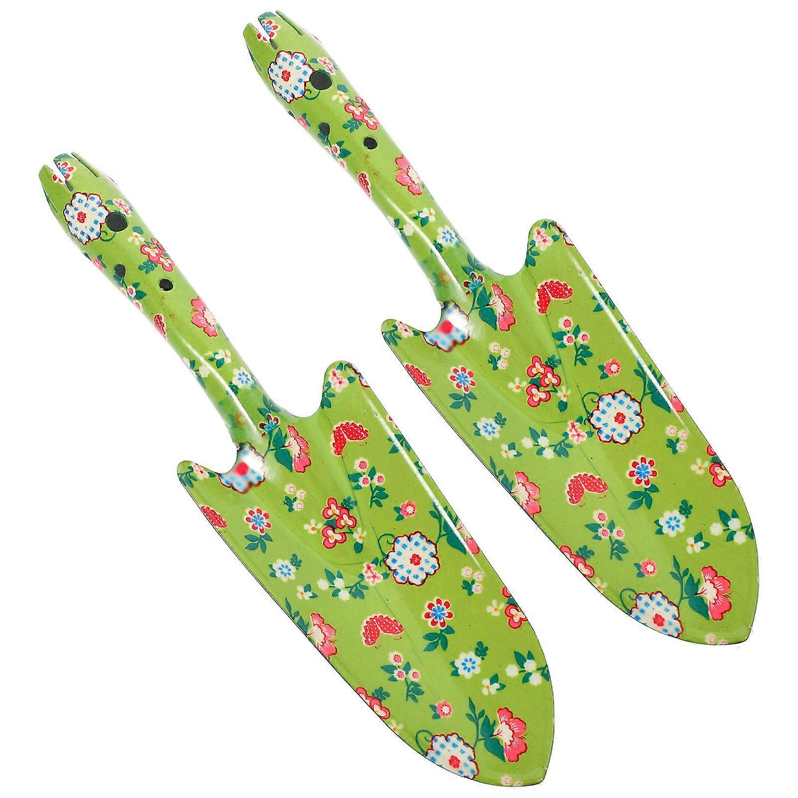 Gardening Tool Printed For Gardeners Transplant Small 27*7.5*3cm Iron MultiPurpose 2Pcs