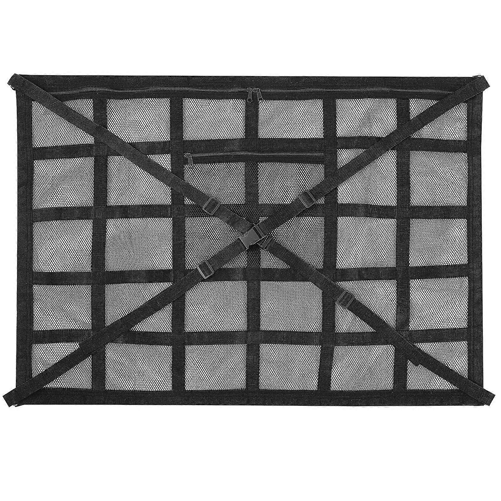 Automotive Cargo Nets Car Storage Organizer Net For Drivers Camping Square Mesh Luxury Double Pocket Design 1Set