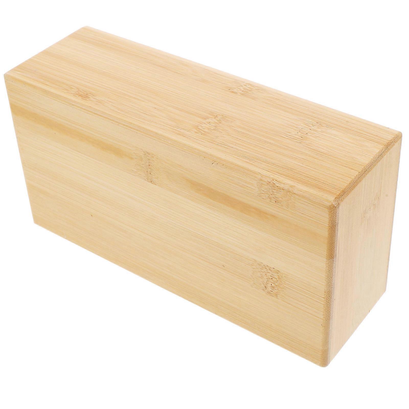 Yoga Block Bamboo Indoor Yoga Enhancing Flexibility Rectangular Minimalist Design 1Pcs