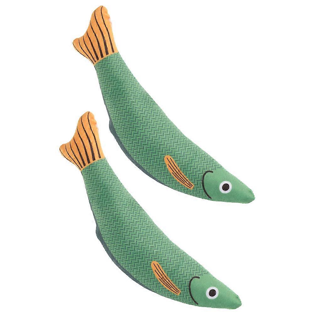 Catnip Toys Cat Fish Modeling Toy Plush Material Indoor Playtime For Cats 2Pcs