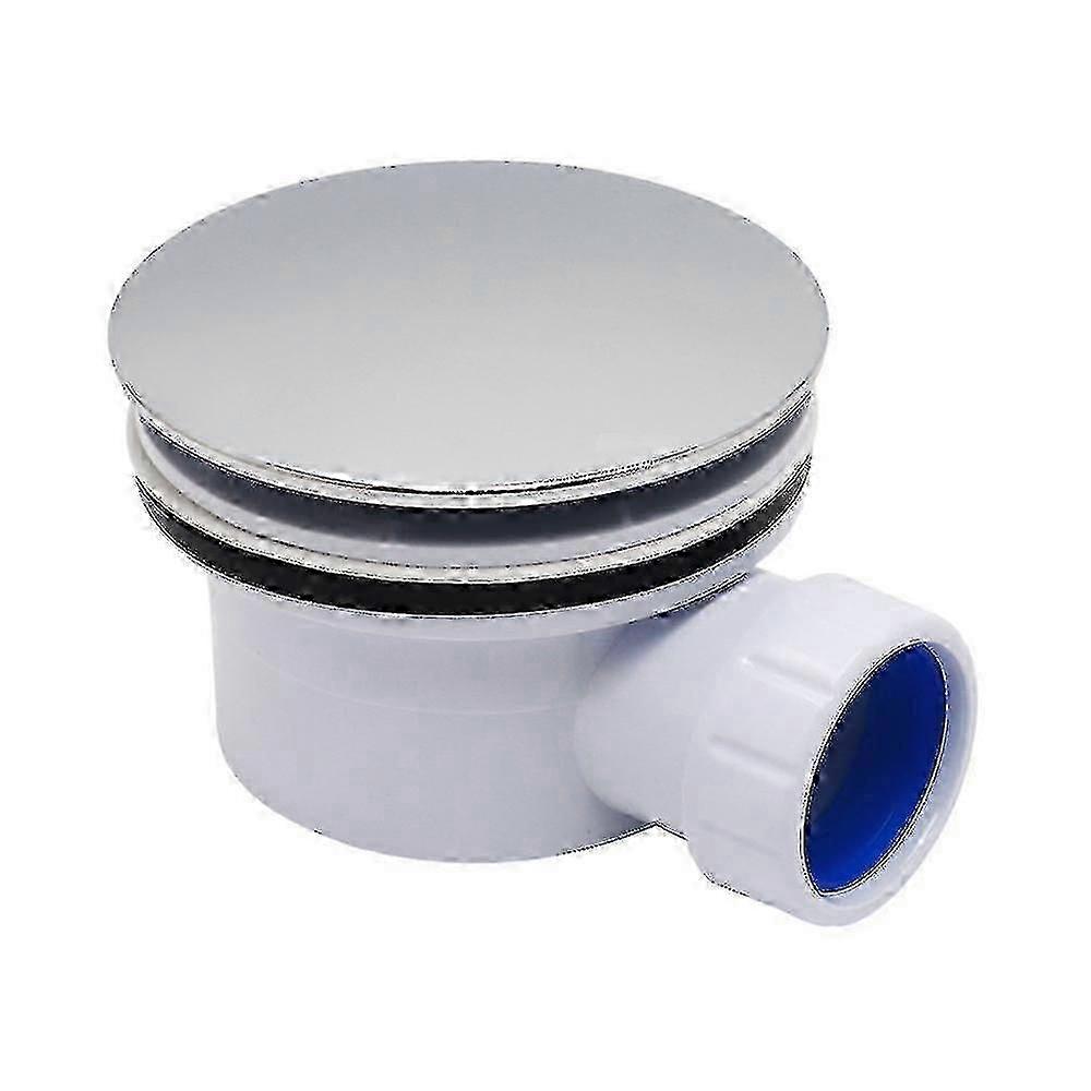 Plastic Shower Tray Drain 90mm ABS Chrome