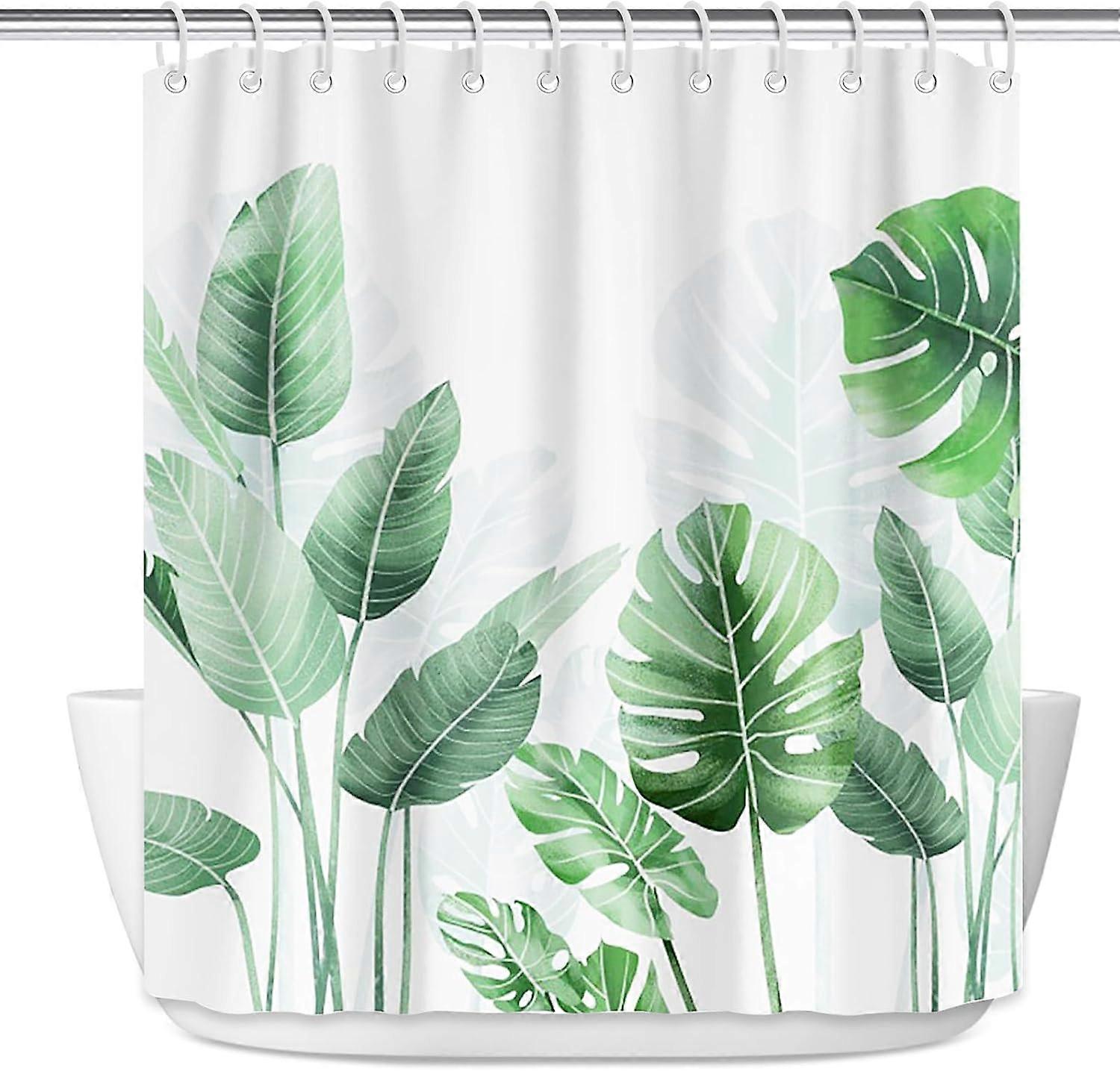1 shower curtain set with 12 hooks