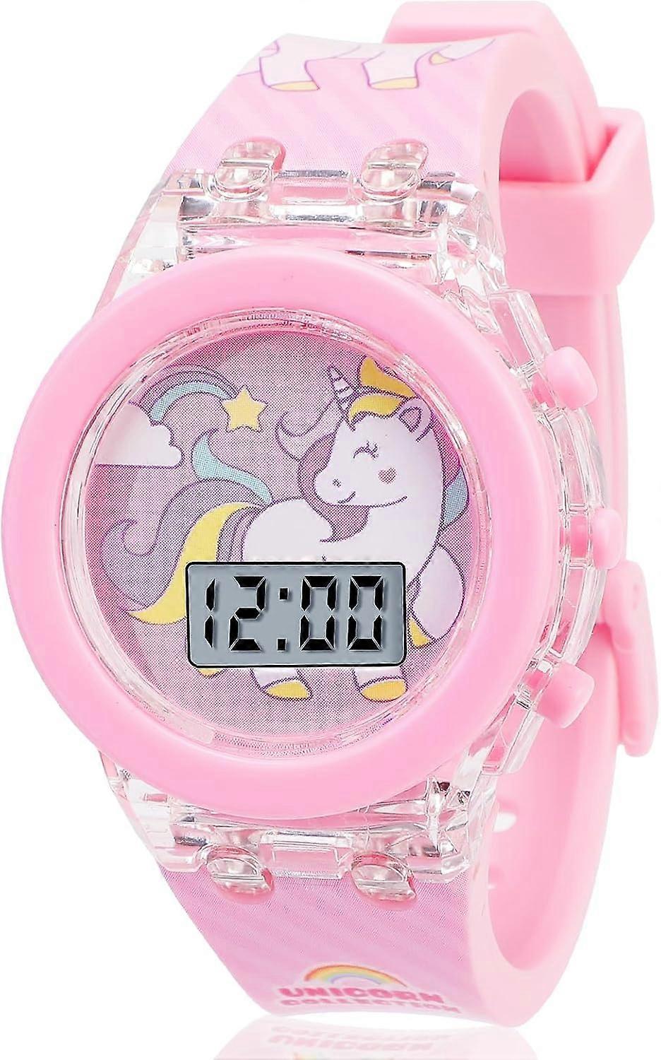 Relógio de Unicórnio para Meninas - Relógio Eletrônico para Crianças com Luzes, Melhores Presentes para Meninas de 3 a 10 Anos
