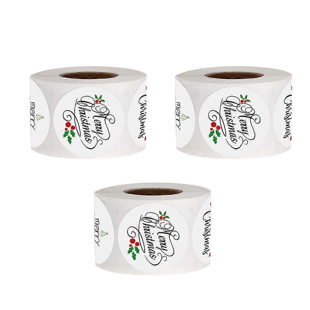 Sealing Sticker Labels Christmas present Sticker Sealing 2.5x2.5x0.1cm 3 Rolls