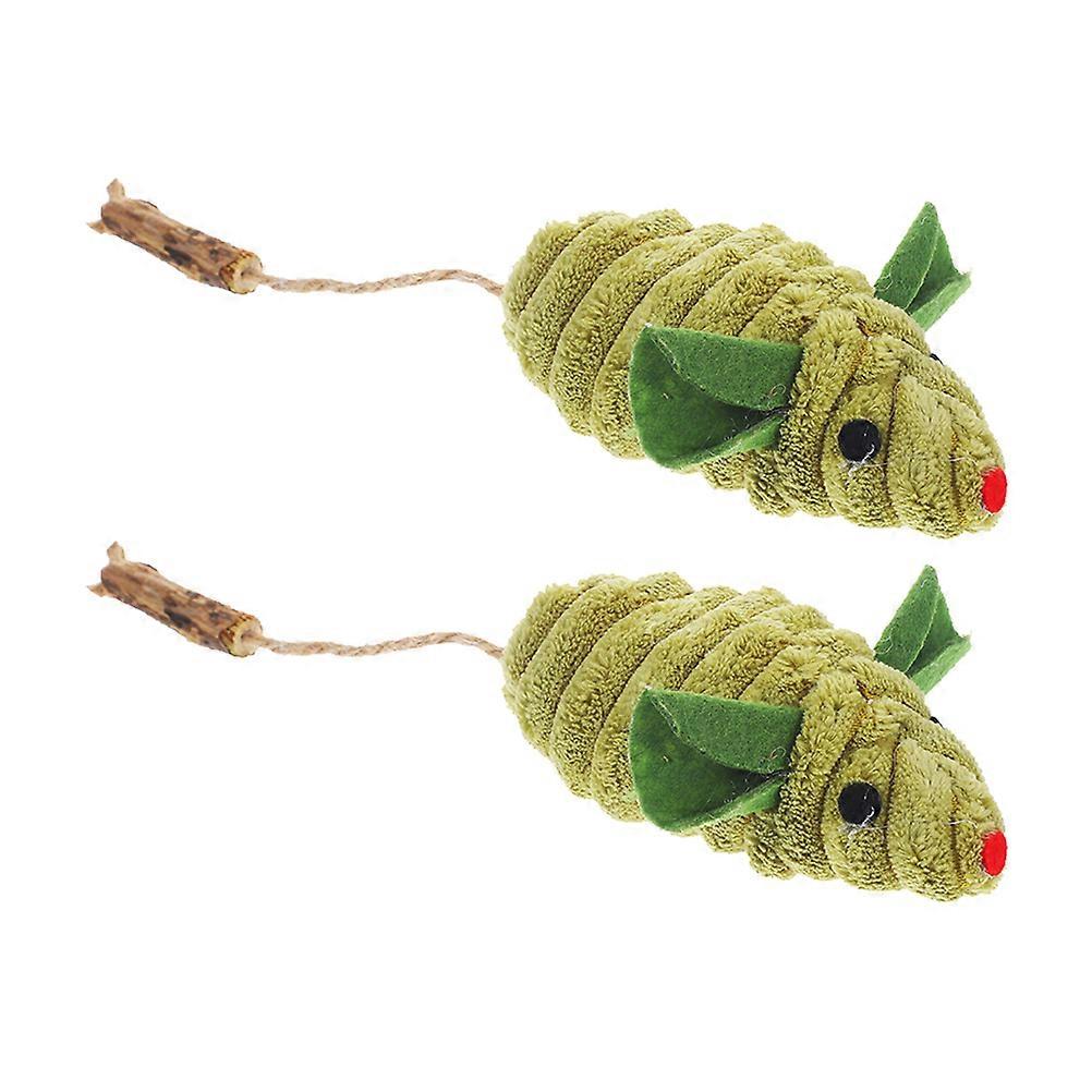 Cat Pet Toy Cat Mice Shaped Toy Cat Toys Entertainment 24.00X6.50X4.50CM 2Pcs