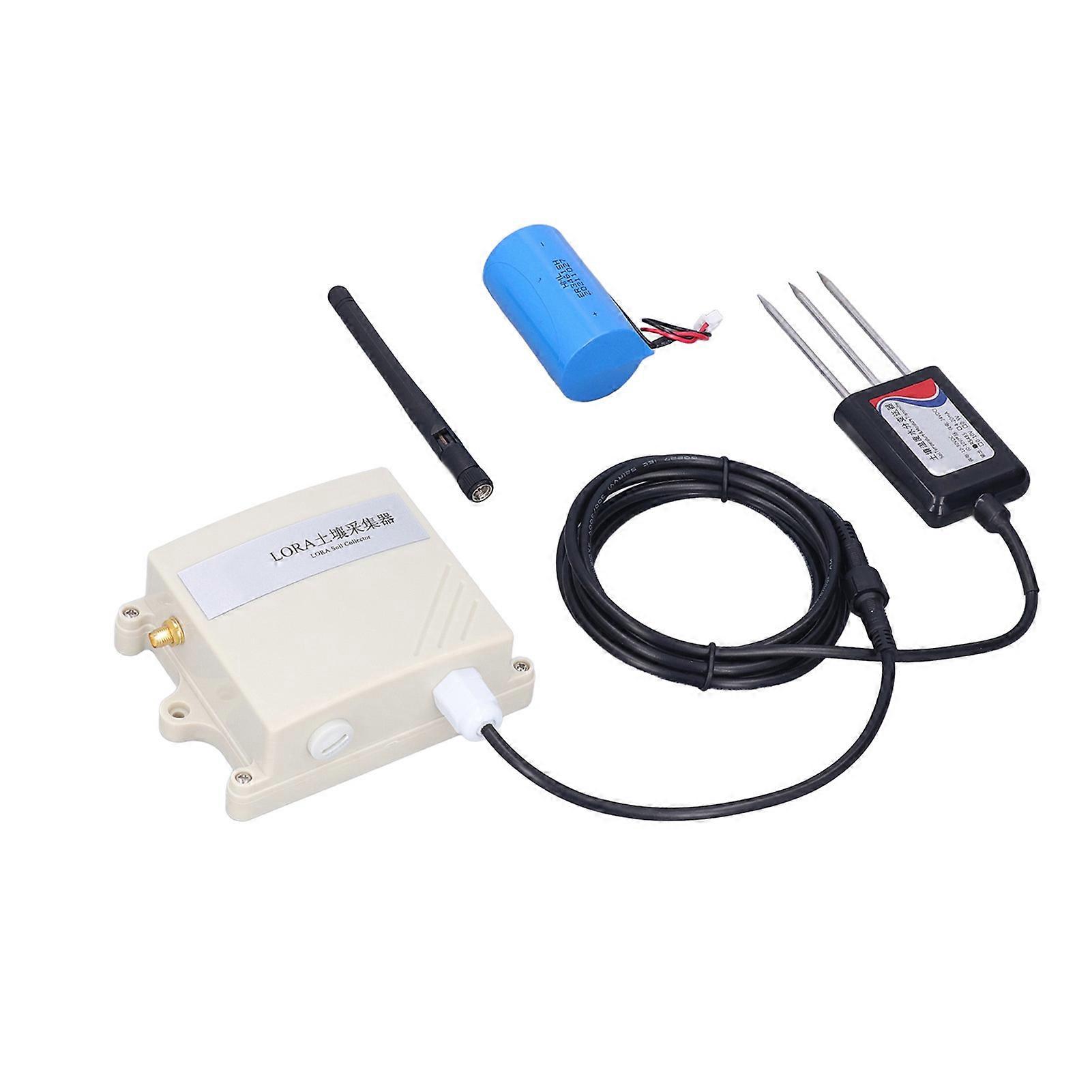 Soil Sensor Transmitter Wireless Waterproof Soil Moisture Temperature Sensor Collector for Garden