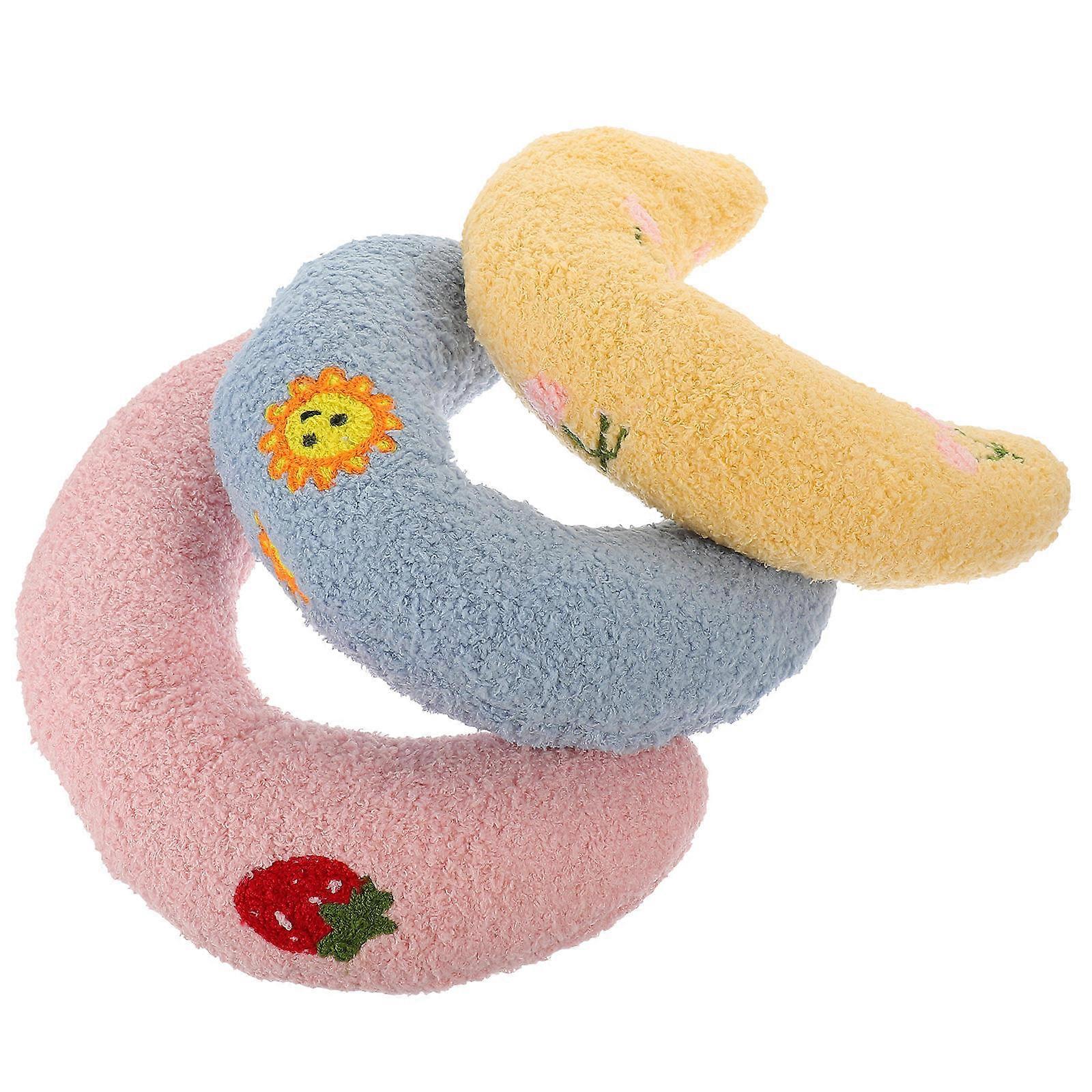 Pillows For Household Pets Cat Pillow U-Shaped Deep Sleeping Anxiety Relief Pink 3Pcs