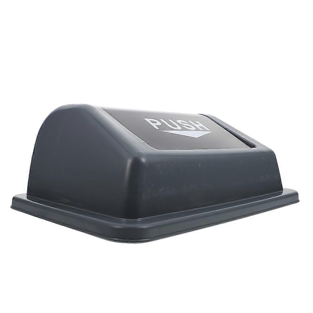 Wastebasket Lid Plastic Trash Can Lid for Office Use Odor Prevention Rectangular Shape 1Pcs