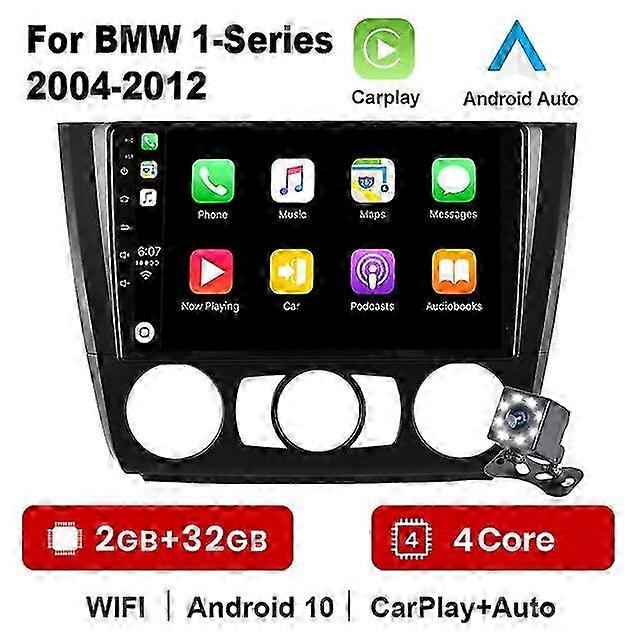 Multimedia Video DVD Player Car Radio for Compatible BMW Models E81 E82 E87 E88 2004-2012 2G 32G Android 2 Din Carplay Navigation GPS System